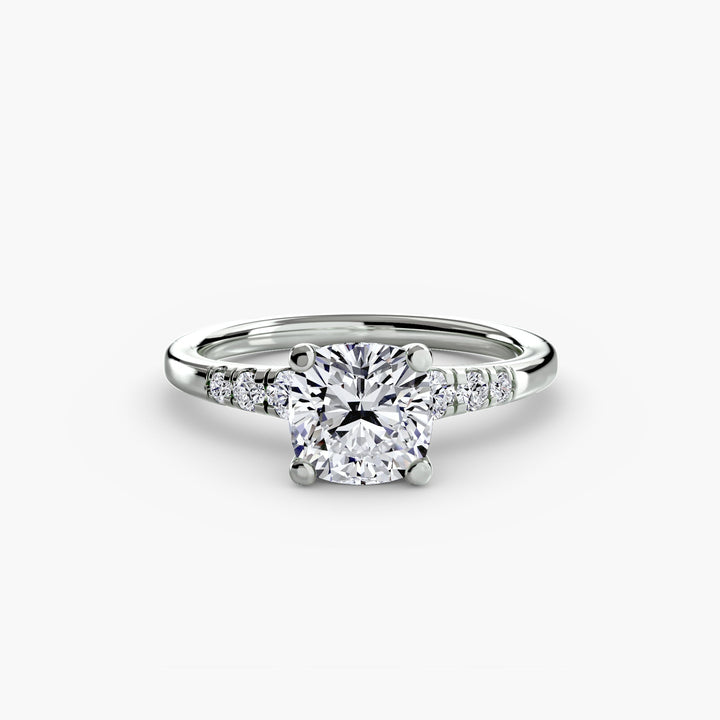 Solitaire With Shoulder Accents in setting by 18 KARATS