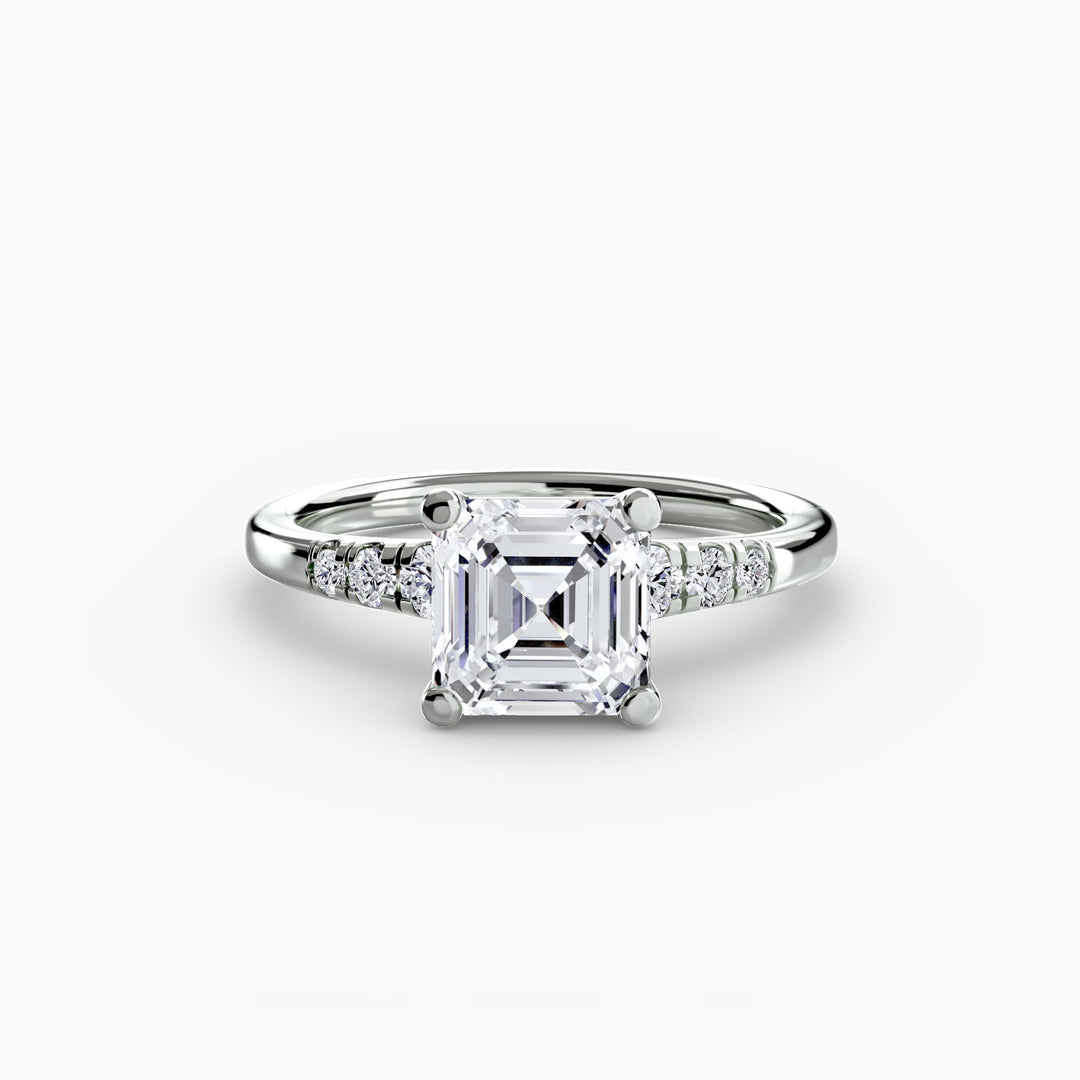 Solitaire With Shoulder Accents in setting by 18 KARATS