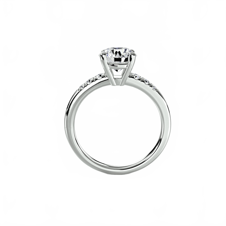 Solitaire With Shoulder Accents in setting by 18 KARATS