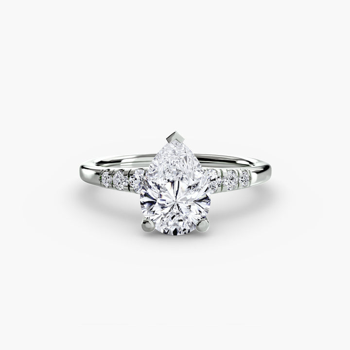 Solitaire With Shoulder Accents in setting by 18 KARATS