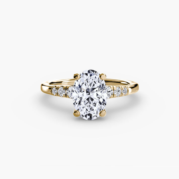 Solitaire With Shoulder Accents in setting by 18 KARATS