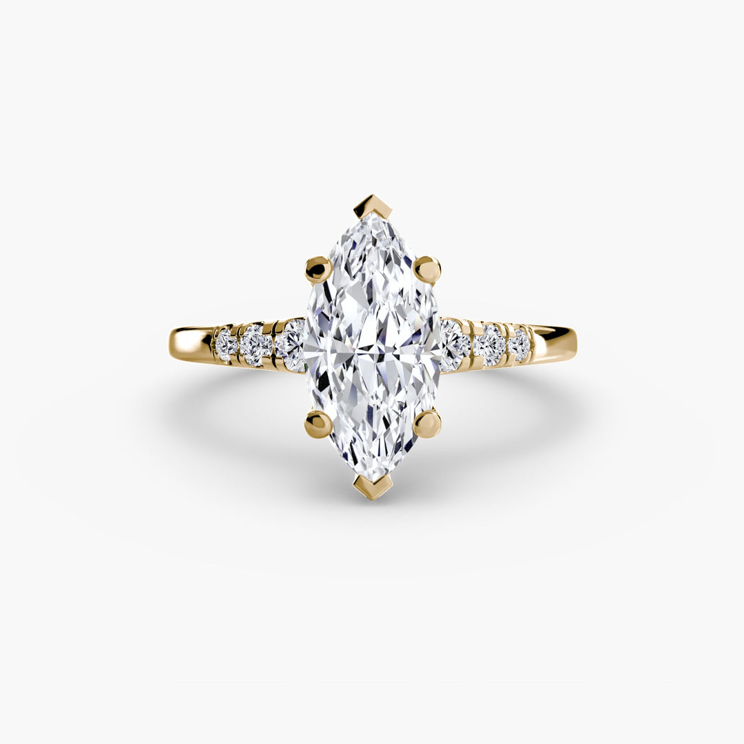 Solitaire With Shoulder Accents in setting by 18 KARATS