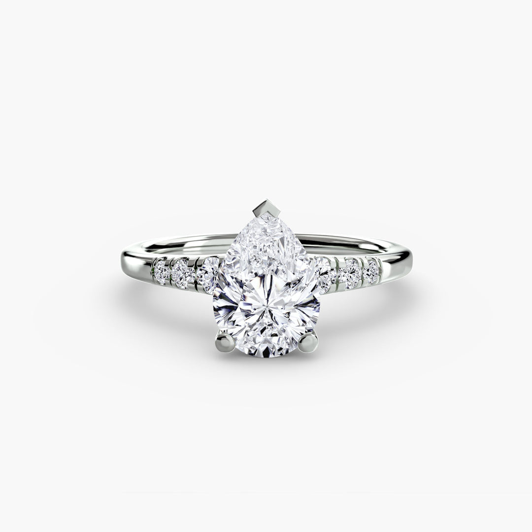 Solitaire With Shoulder Accents in setting by 18 KARATS