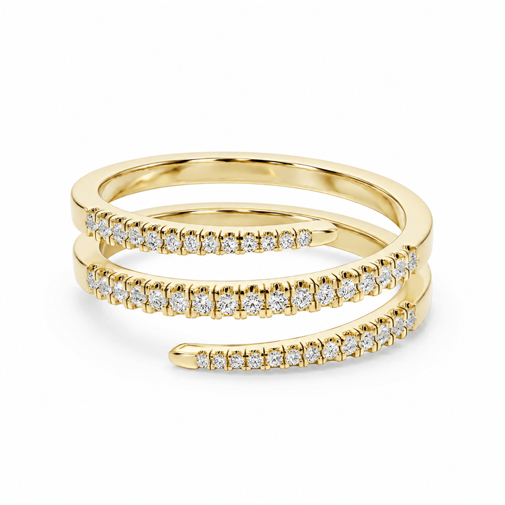 Spiral Style Diamond Band in Wedding Bands by 18 KARATS INC.