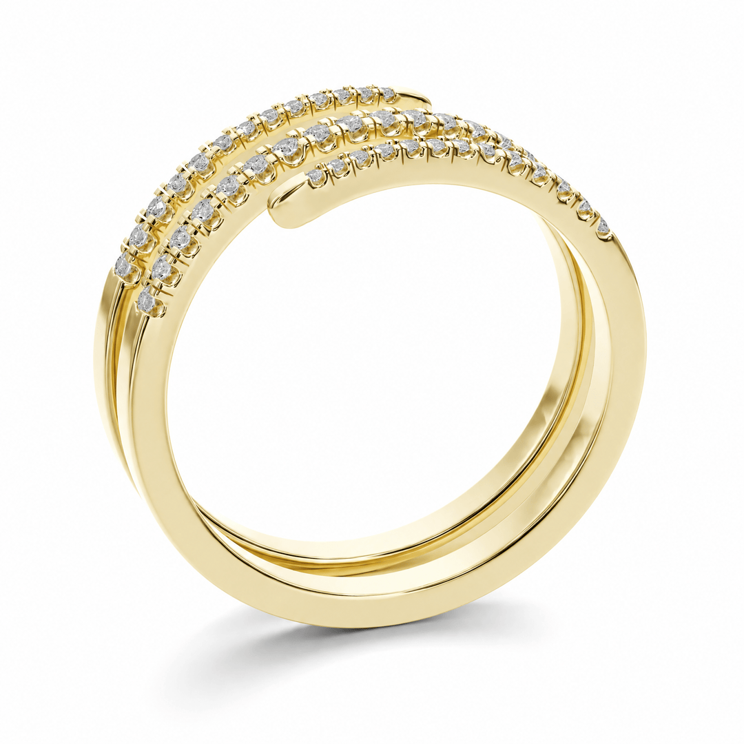 Spiral Style Diamond Band in Wedding Bands by 18 KARATS INC.