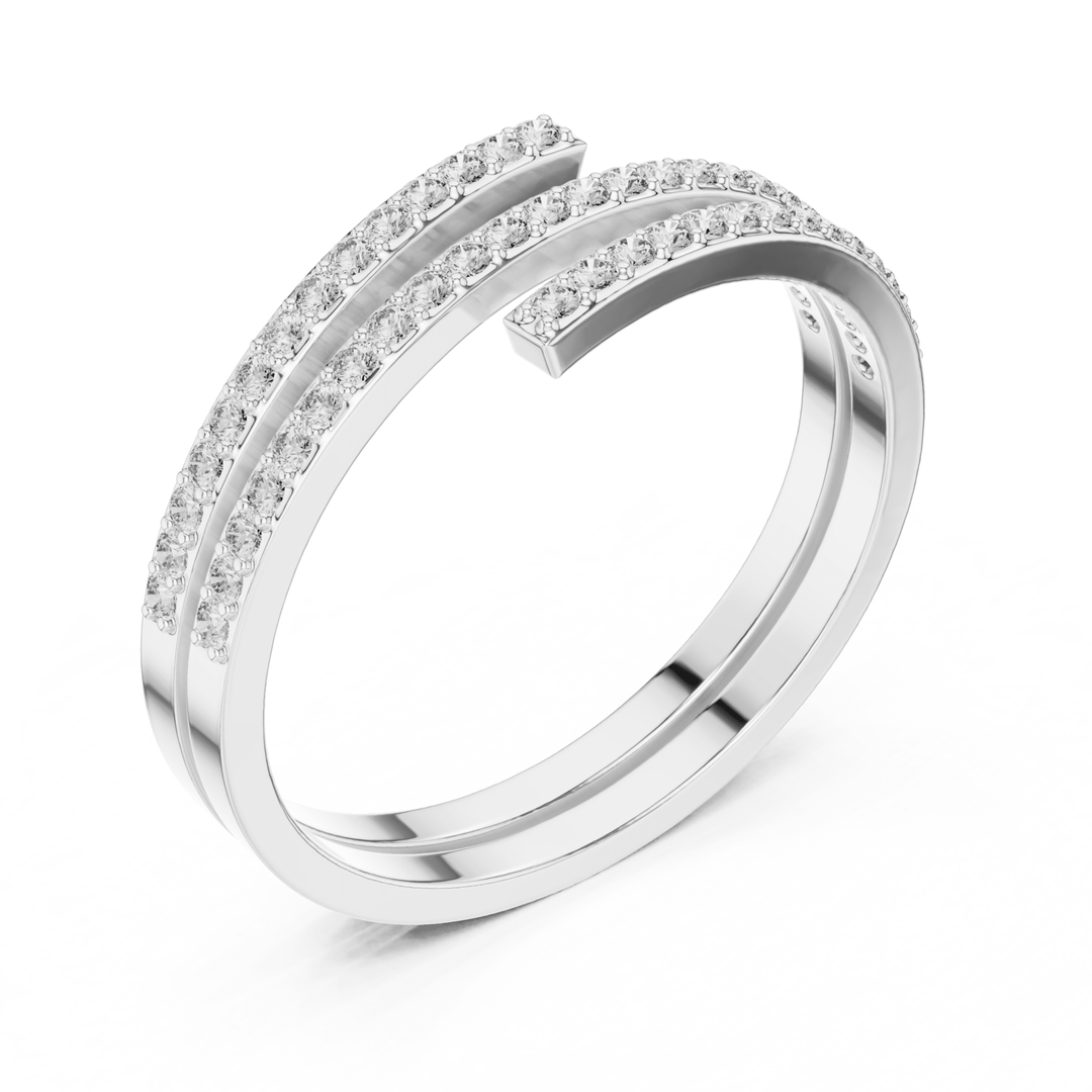 Spiral Wrap Diamond Band - B1148 in Wedding Bands by 18 KARATS INC.