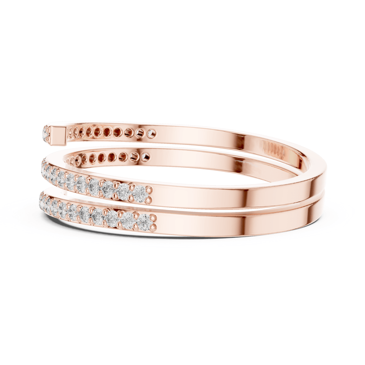 Spiral Wrap Diamond Band - B1148 in Wedding Bands by 18 KARATS INC.