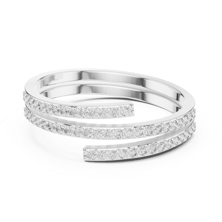 Spiral Wrap Diamond Band - B1148 in Wedding Bands by 18 KARATS INC.