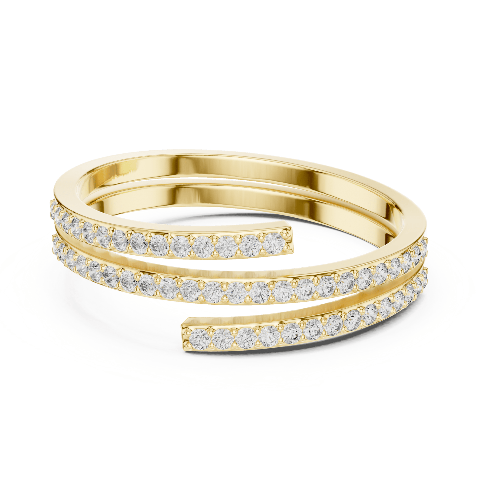 Spiral Wrap Diamond Band - B1148 in Wedding Bands by 18 KARATS INC.