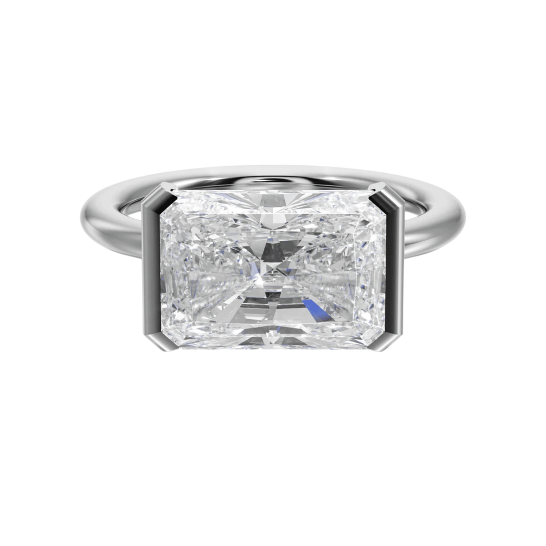 The Adore Half - Bezel Engagement Ring - R1026 in Ring by 18 KARATS