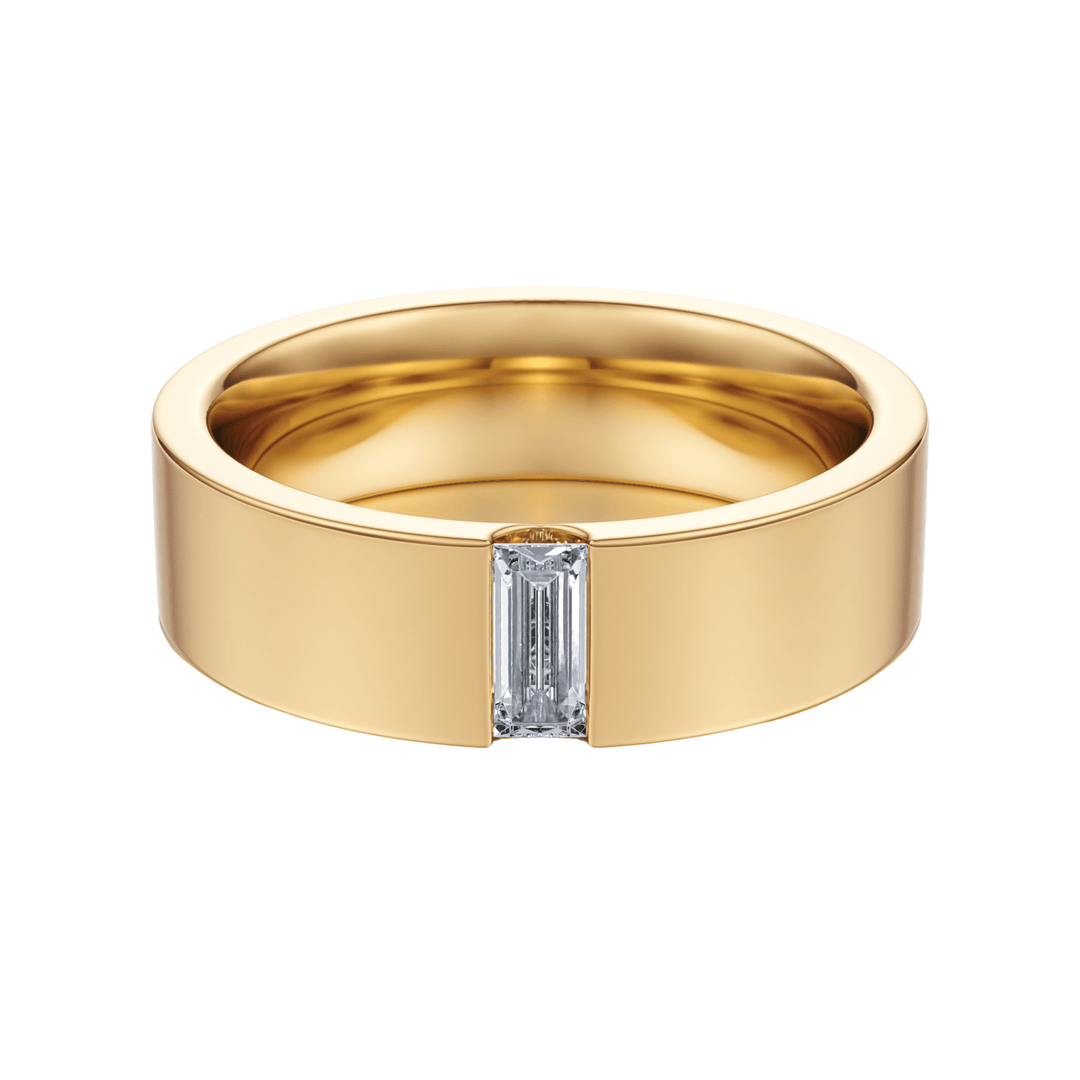 The Baguette Diamond Modern Band - B1020 in Wedding Bands by 18 KARATS INC.