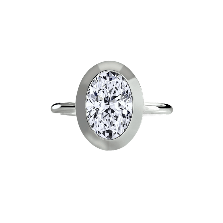 The Bezel Set Solitaire in setting by 18 KARATS