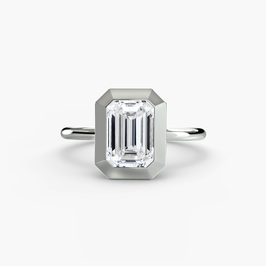 The Bezel Set Solitaire in setting by 18 KARATS
