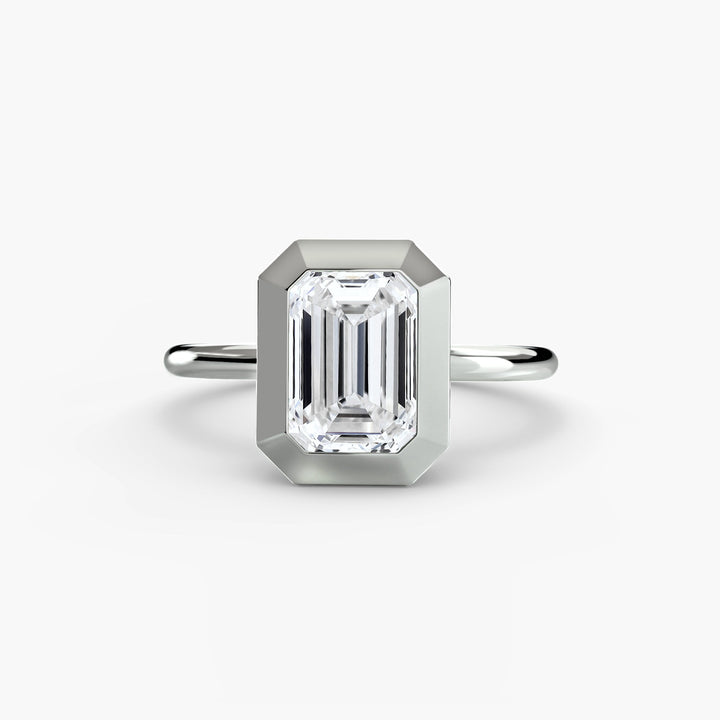 The Bezel Set Solitaire in setting by 18 KARATS