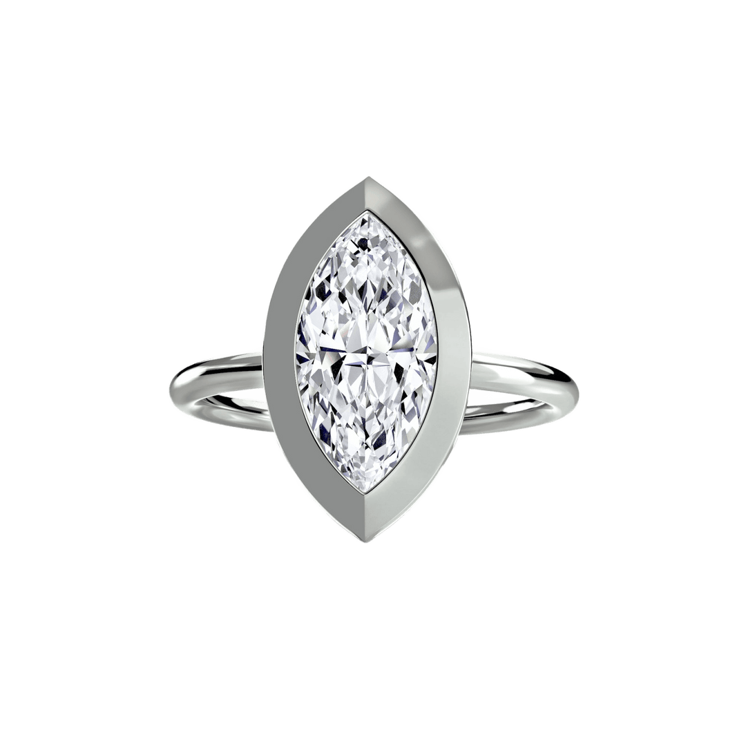 The Bezel Set Solitaire in setting by 18 KARATS