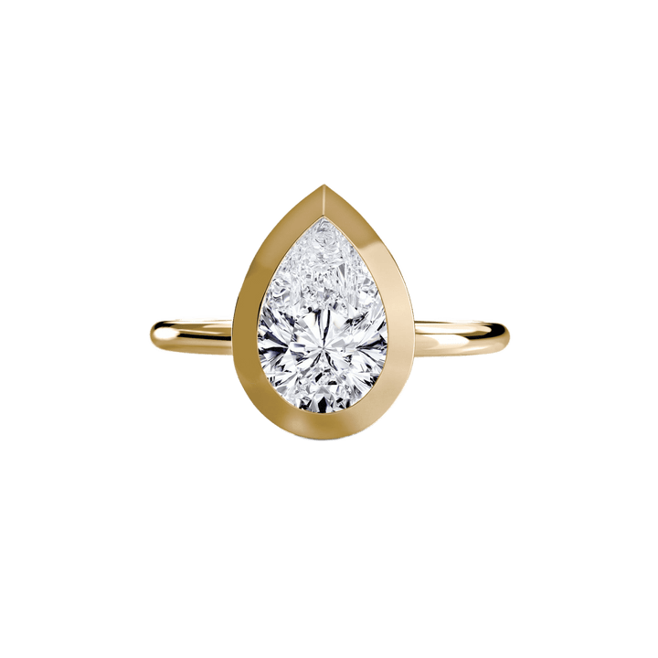 The Bezel Set Solitaire in setting by 18 KARATS