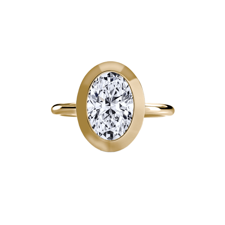 The Bezel Set Solitaire in setting by 18 KARATS