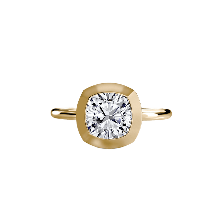 The Bezel Set Solitaire in setting by 18 KARATS