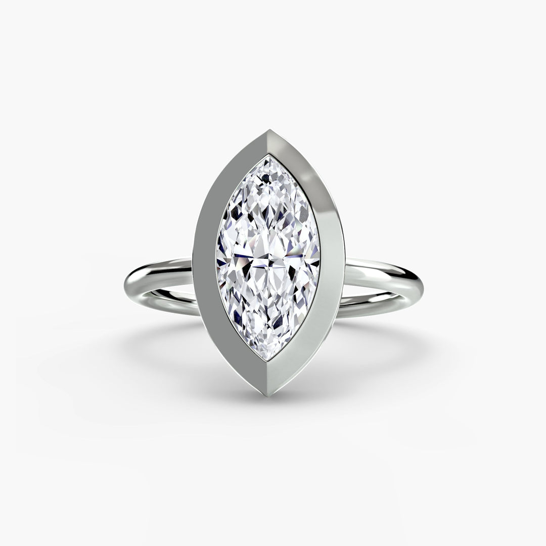 The Bezel Set Solitaire in setting by 18 KARATS