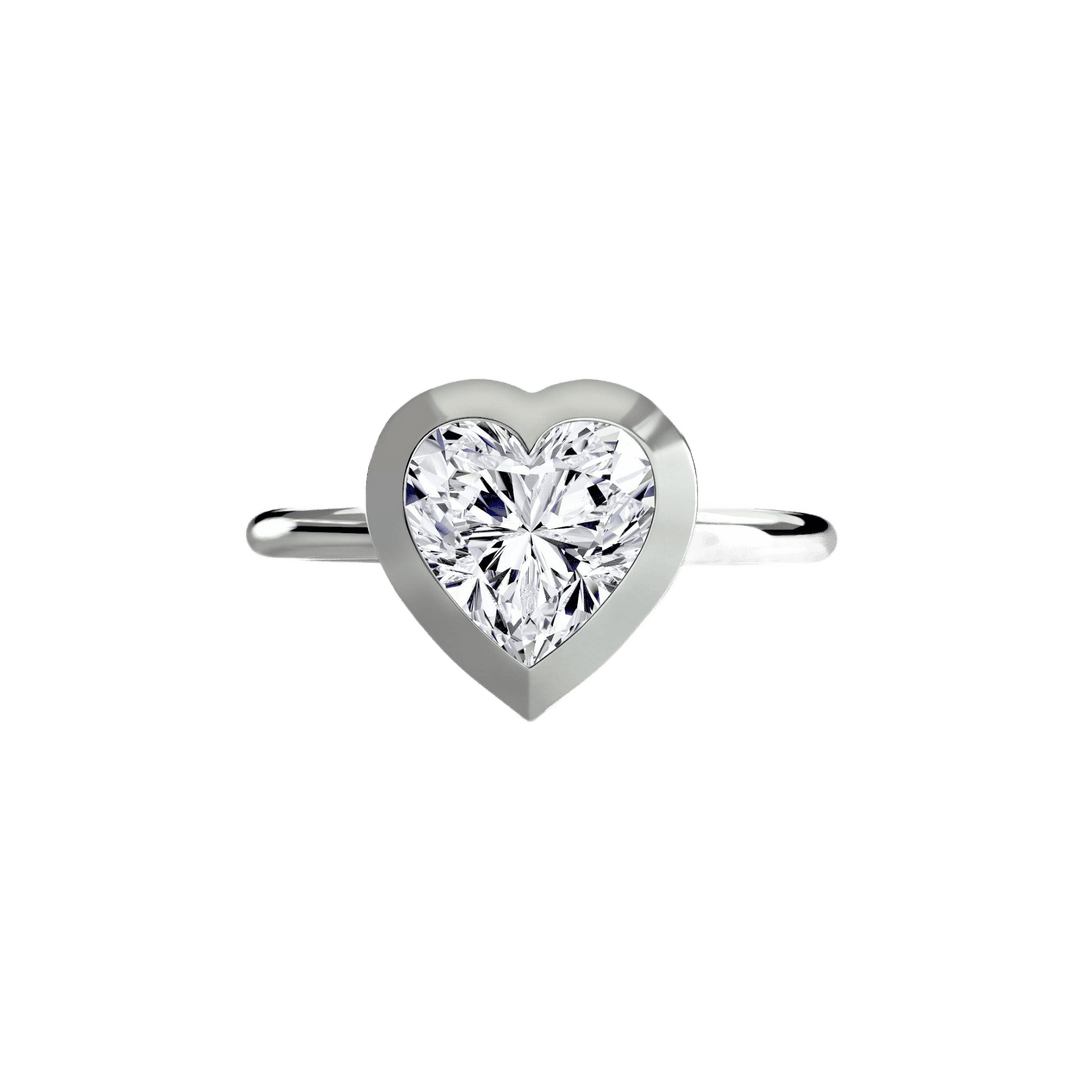 The Bezel Set Solitaire in setting by 18 KARATS