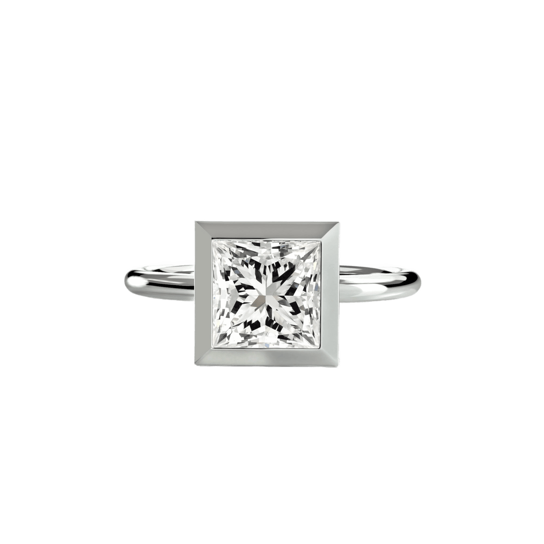 The Bezel Set Solitaire in setting by 18 KARATS