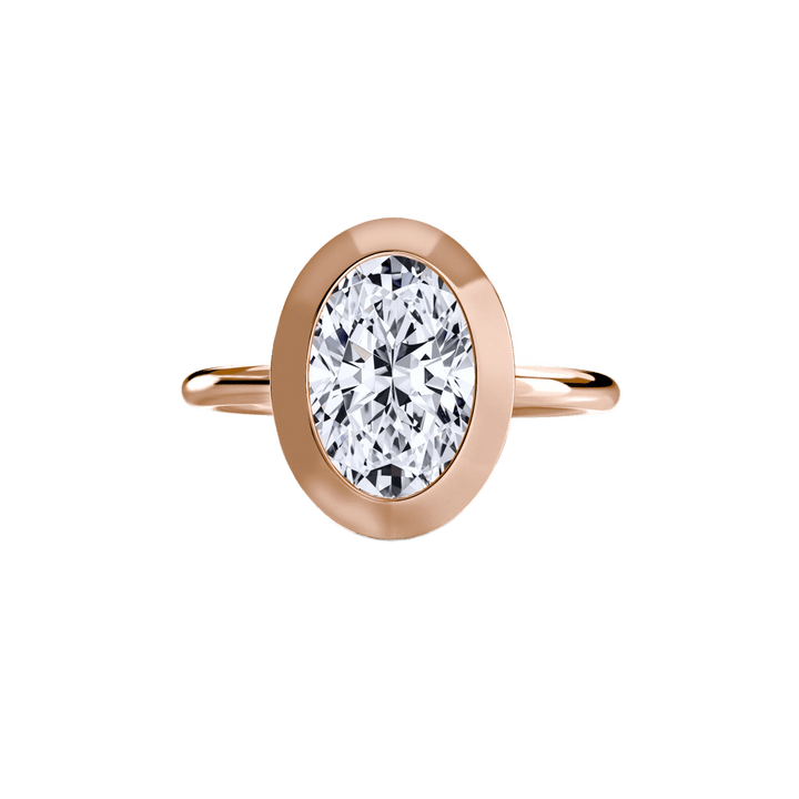 The Bezel Set Solitaire in setting by 18 KARATS