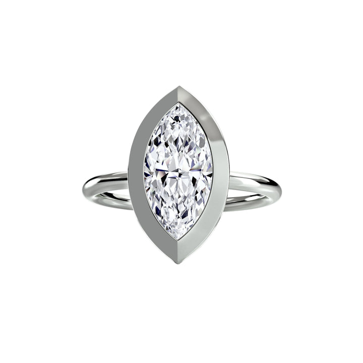 The Bezel Set Solitaire in setting by 18 KARATS