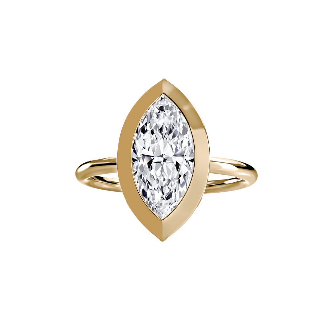 The Bezel Set Solitaire in setting by 18 KARATS