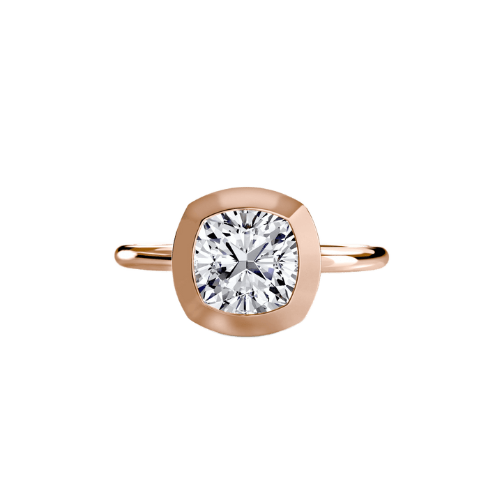 The Bezel Set Solitaire in setting by 18 KARATS