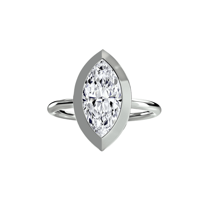 The Bezel Set Solitaire in setting by 18 KARATS