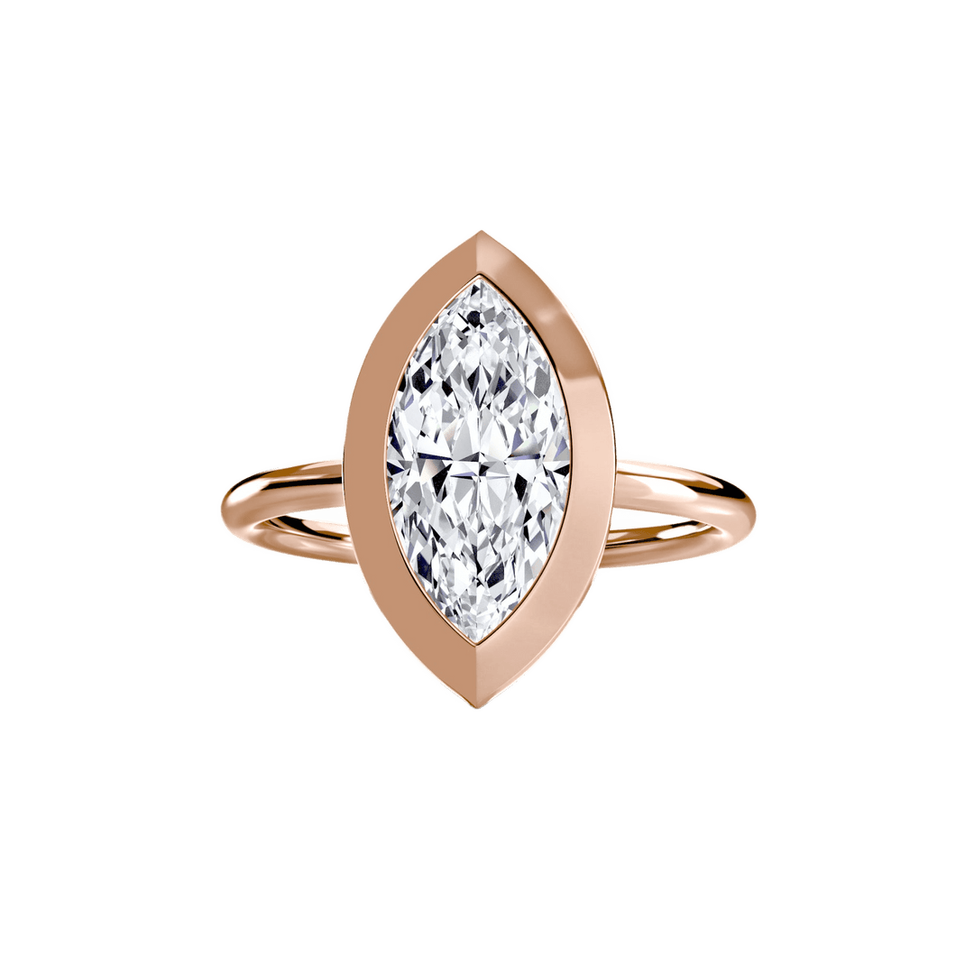 The Bezel Set Solitaire in setting by 18 KARATS