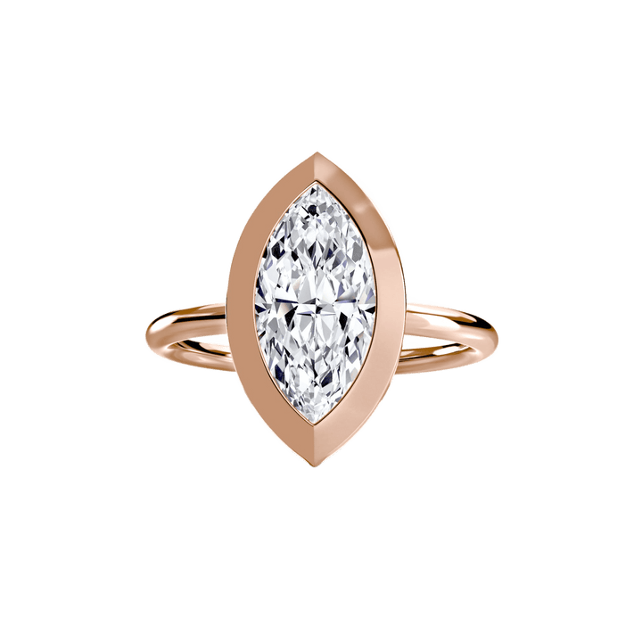 The Bezel Set Solitaire in setting by 18 KARATS