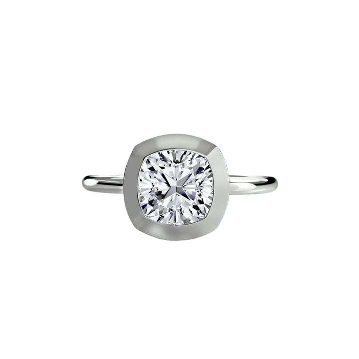 The Bezel Set Solitaire in setting by 18 KARATS