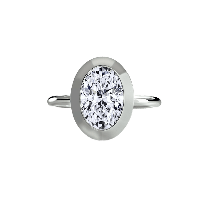The Bezel Set Solitaire in setting by 18 KARATS