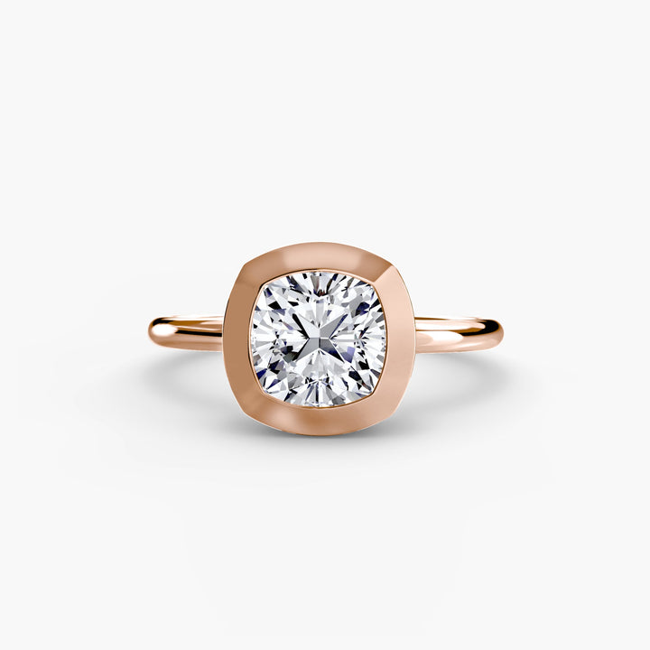 The Bezel Set Solitaire in setting by 18 KARATS