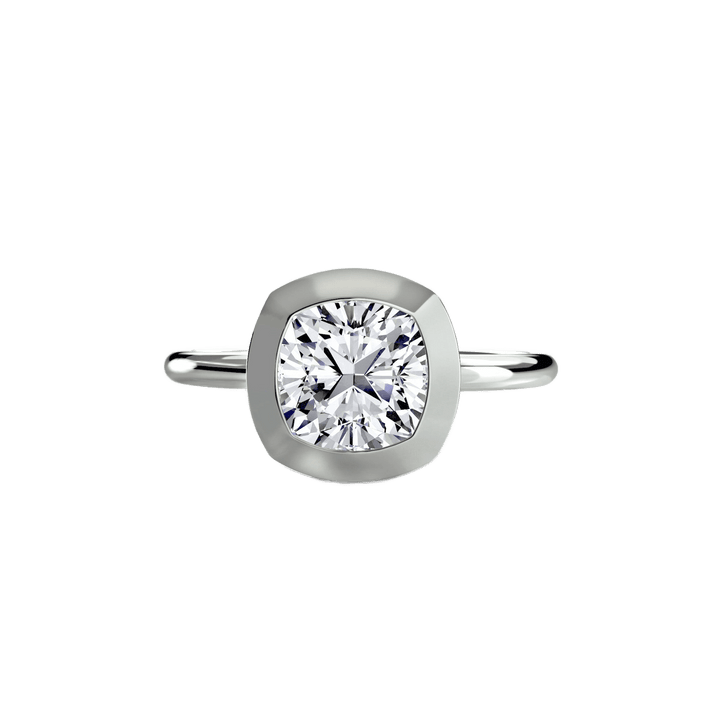The Bezel Set Solitaire in setting by 18 KARATS
