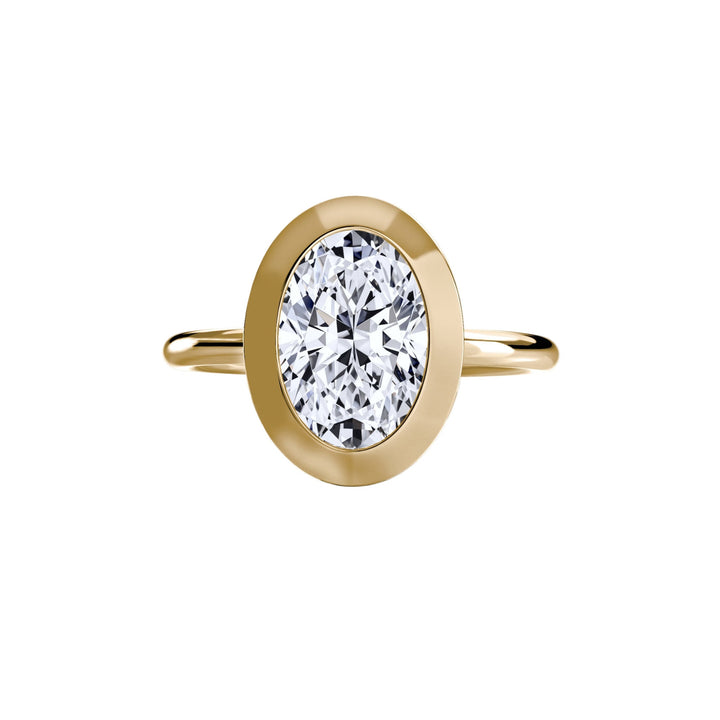 The Bezel Set Solitaire in setting by 18 KARATS