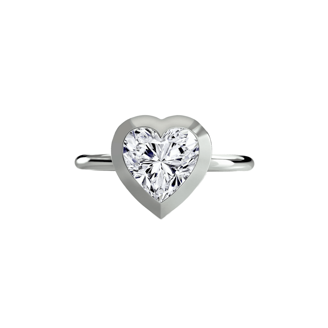 The Bezel Set Solitaire in setting by 18 KARATS