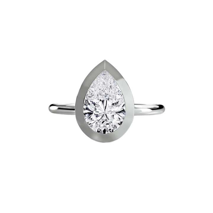 The Bezel Set Solitaire in setting by 18 KARATS