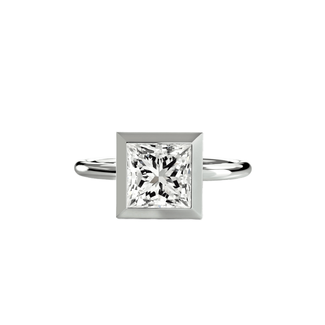 The Bezel Set Solitaire in setting by 18 KARATS