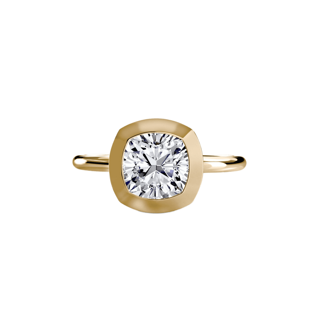 The Bezel Set Solitaire in setting by 18 KARATS