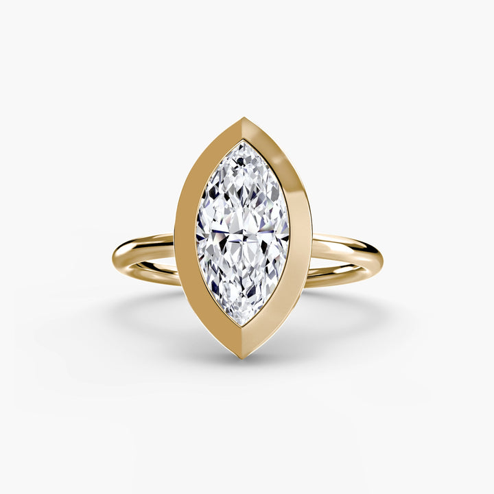 The Bezel Set Solitaire in setting by 18 KARATS