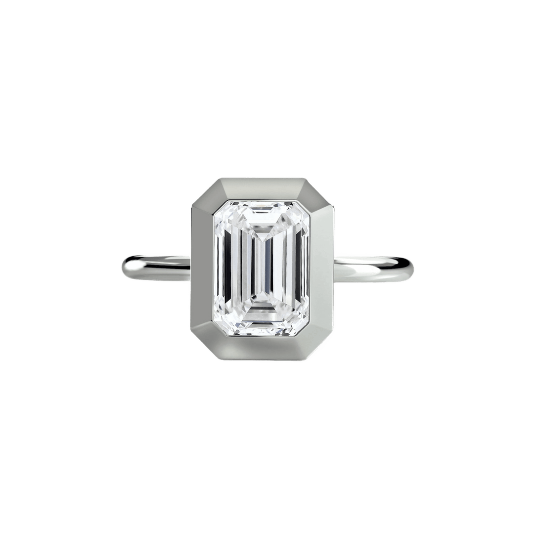 The Bezel Set Solitaire in setting by 18 KARATS