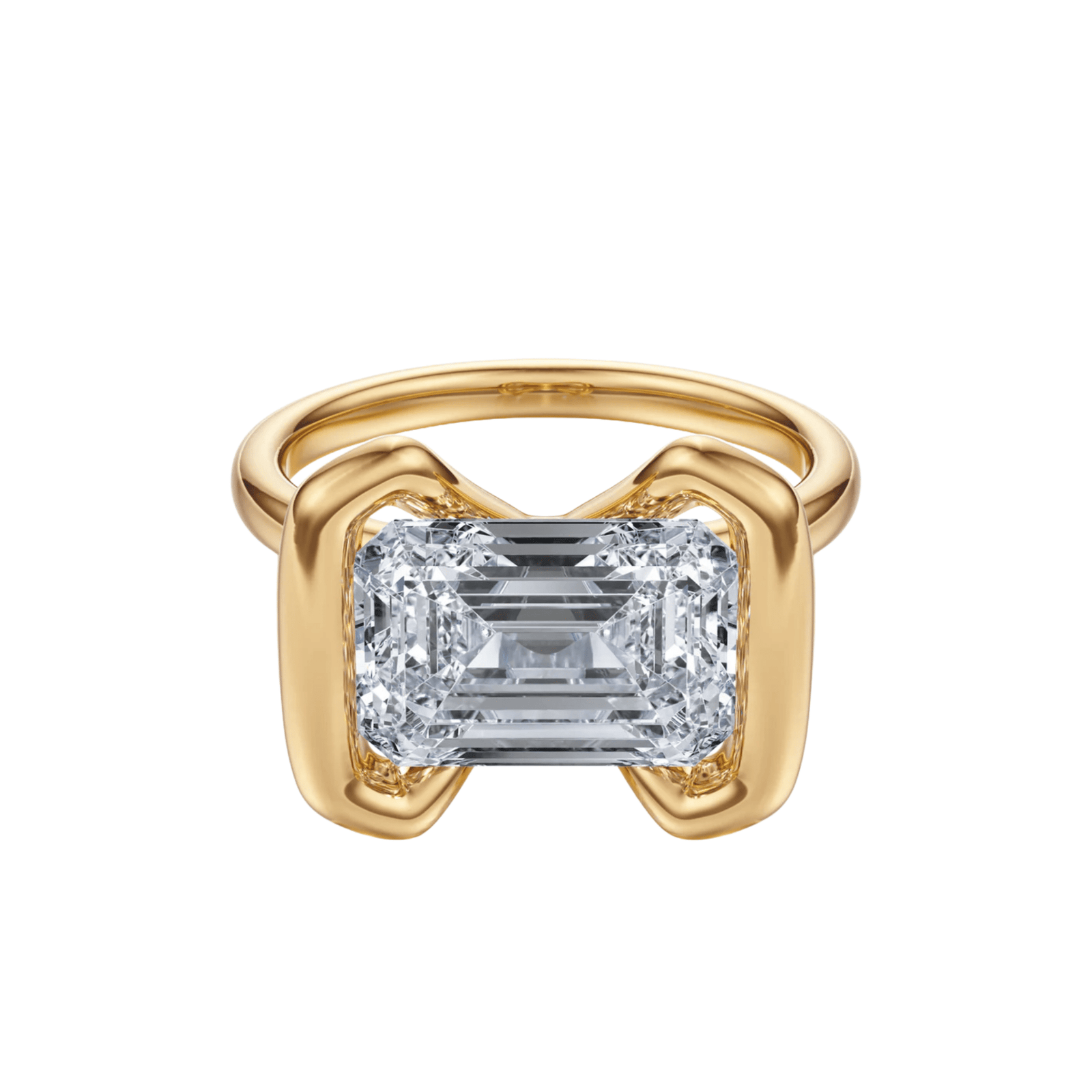 The Bowline Emerald Diamond Engagement Ring - R1038 in Ring by 18 KARATS INC.