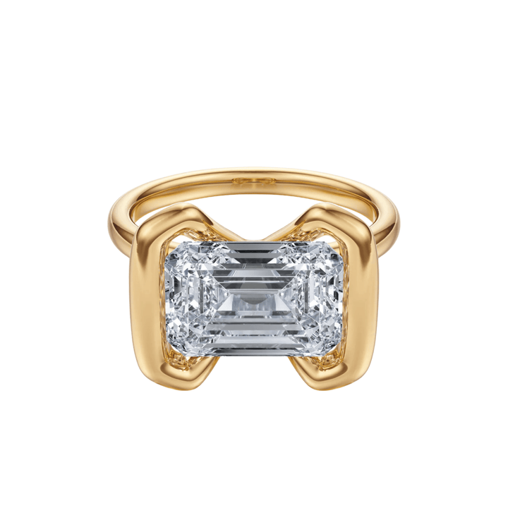 The Bowline Emerald Diamond Engagement Ring - R1038 in Ring by 18 KARATS INC.