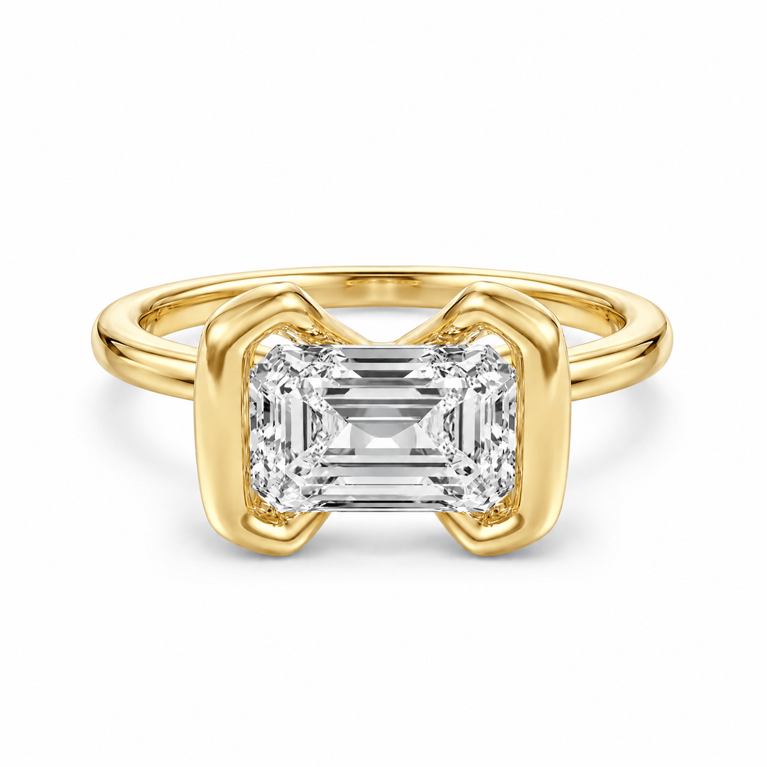 The Bowline Emerald Lab Diamond Engagement Ring in Ready Rings by 18 KARATS INC.