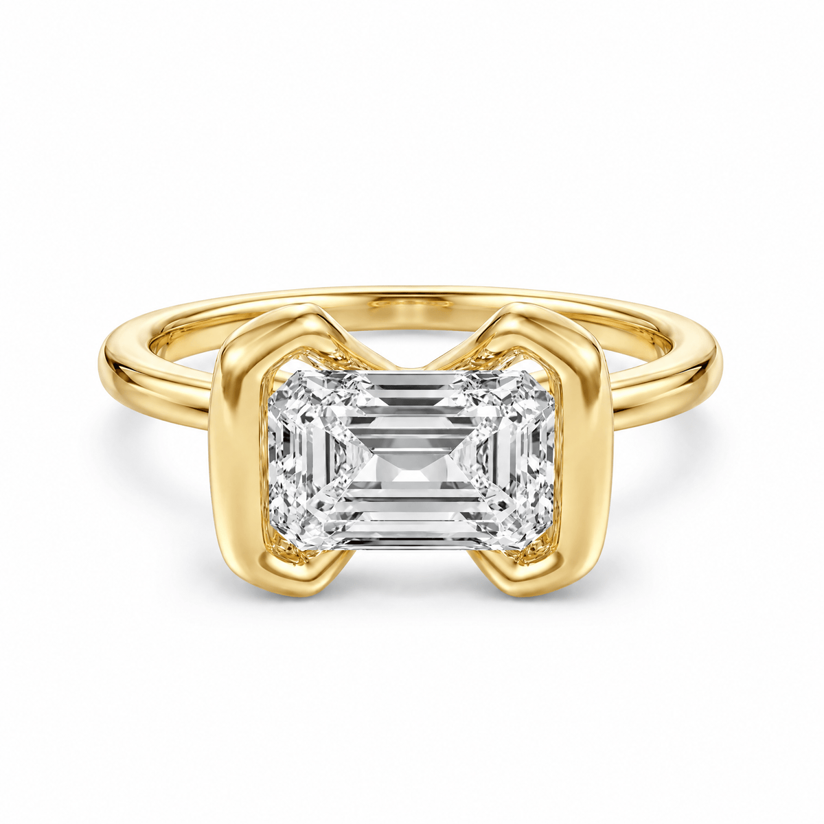 The Bowline Emerald Lab Diamond Engagement Ring in Ready Rings by 18 KARATS INC.