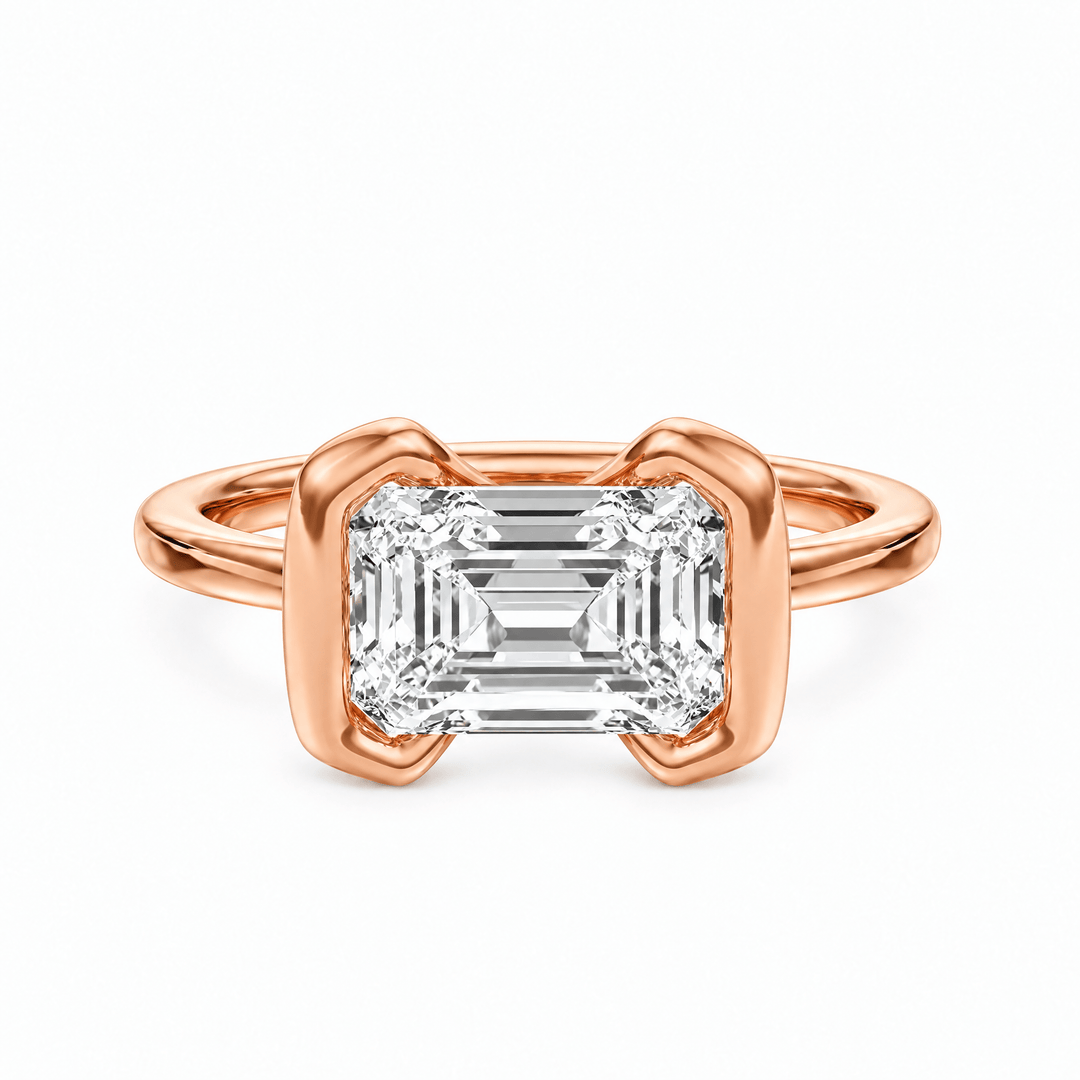 The Bowline Emerald Lab Diamond Engagement Ring in Ready Rings by 18 KARATS INC.