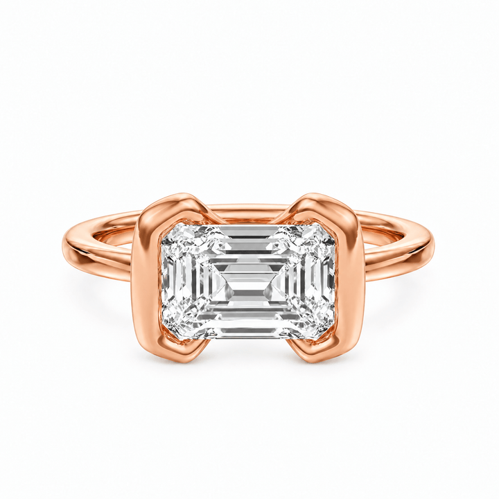 The Bowline Emerald Lab Diamond Engagement Ring in Ready Rings by 18 KARATS INC.