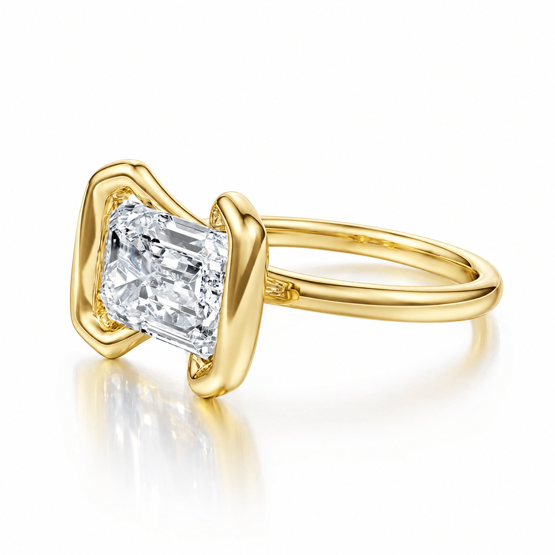 The Bowline Emerald Lab Diamond Engagement Ring in Ready Rings by 18 KARATS INC.